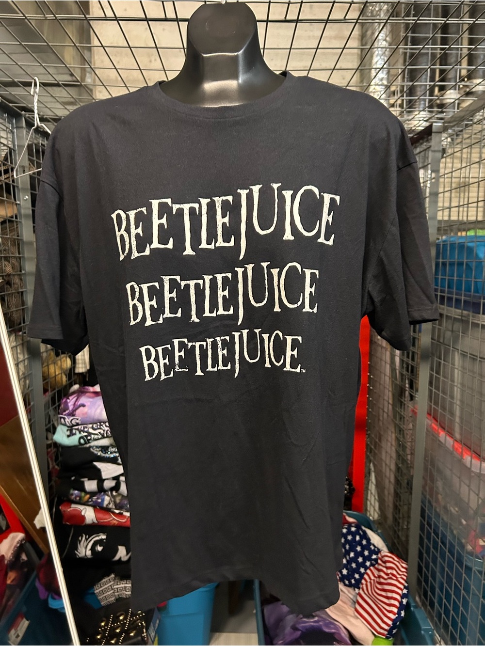 Brand new UNISEX Beetlejuice front back full Graphic Tee L